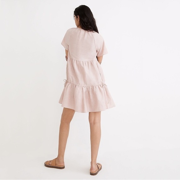 Madewell Lorelei Linen Blend Tiered Mini Dress Sz XS - Picture 3 of 12